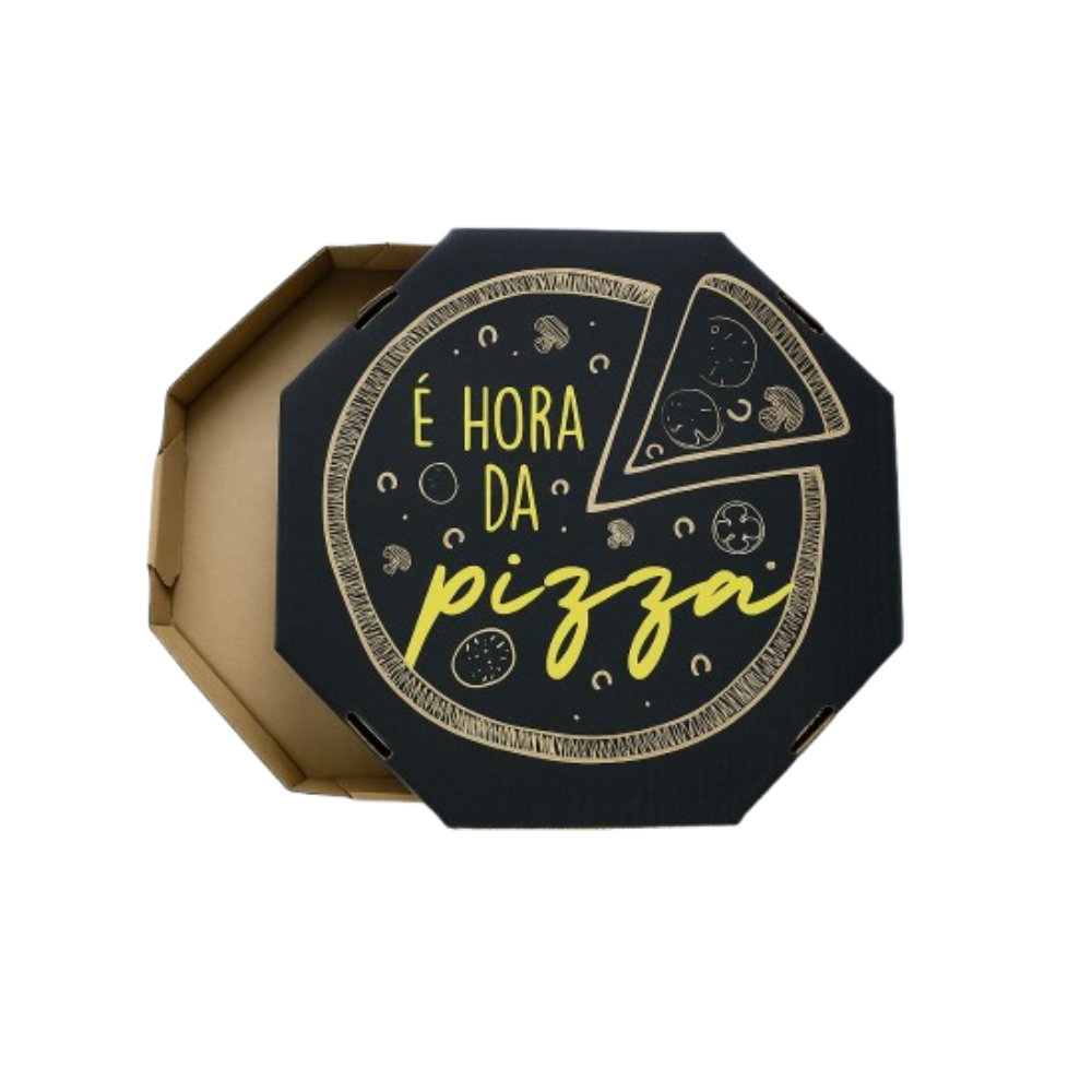 EMB. P/PIZZA 35CM KRAFT IMPRESSA E HORA - PACOTE COM 10 UNIDADES