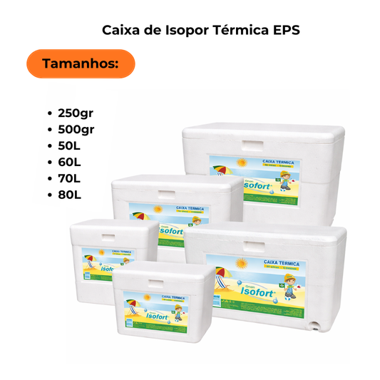 Caixa de Isopor Térmica EPS Tamanhos Variados
