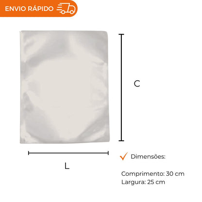 SACO A VACUO - 25X30X0,015. - PC C/500