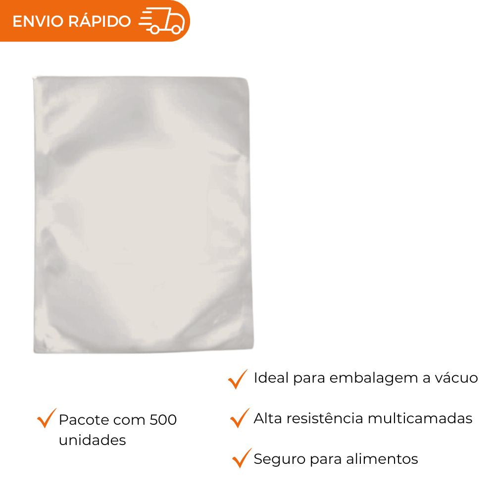 SACO A VACUO - 25X30X0,015. - PC C/500