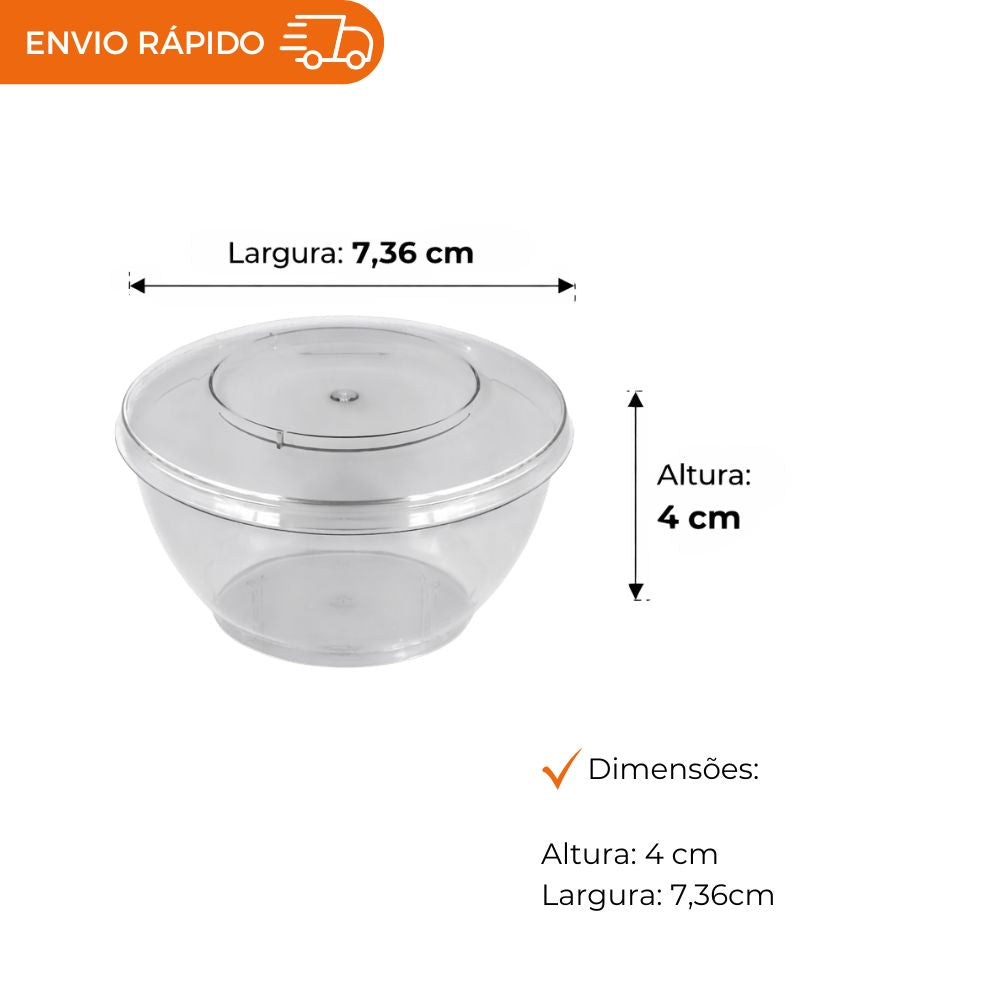 POTE 100ML C/TAMPA CRISTAL PMMA - CX C/24X10