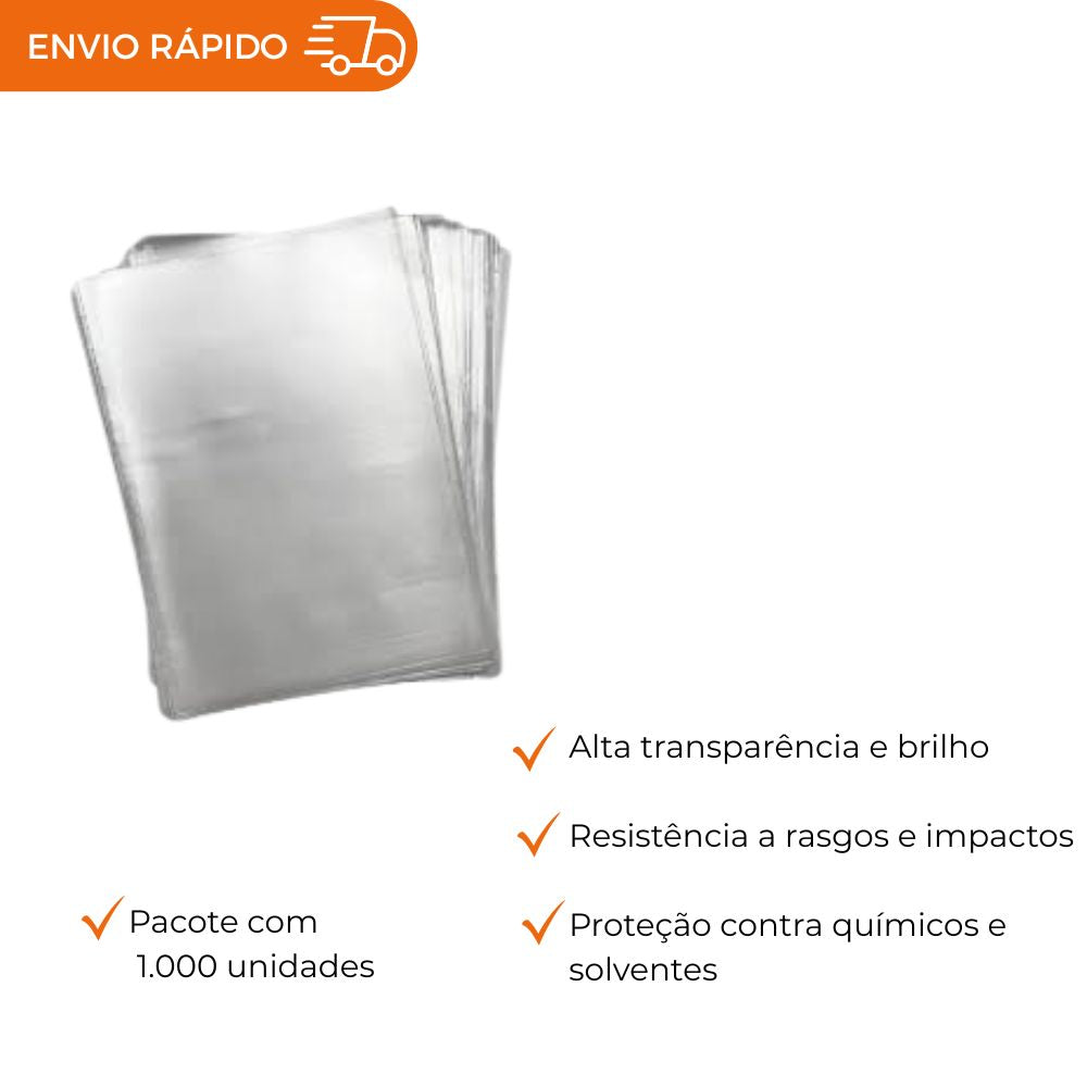 SACO PLASTICO POLIPROPILENO 12X25 - PC C/1000