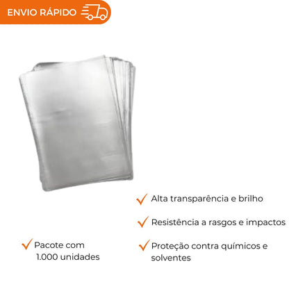 SACO PLASTICO POLIPROPILENO 12X25 - PC C/1000