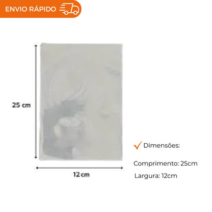 SACO PLASTICO POLIPROPILENO 12X25 - PC C/1000