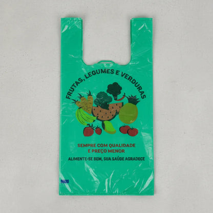 SACOLA C/ALCA 38X50 VERDE HORTFRUIT - PC C/500