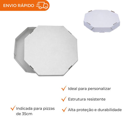 EMB. P/PIZZA 35CM BRANCA S/IMPRESSAO - PC C/25