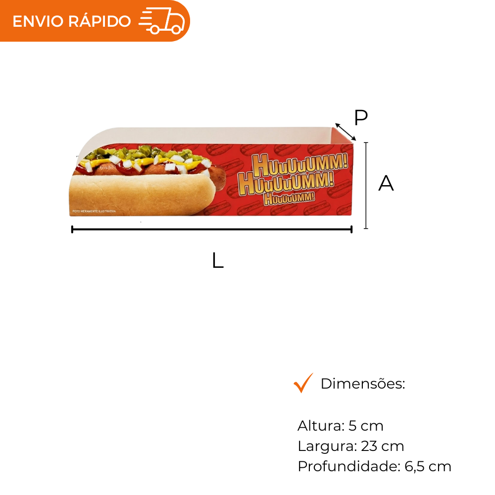 EMBALAGEM PARA CACHORRO QUENTE - PC C/50