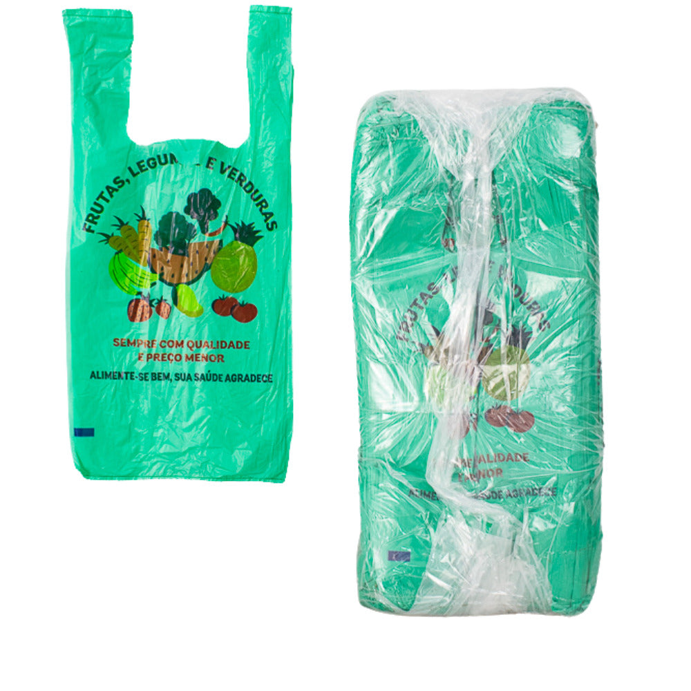 SACOLA C/ALCA 38X50 VERDE HORTFRUIT - PC C/500