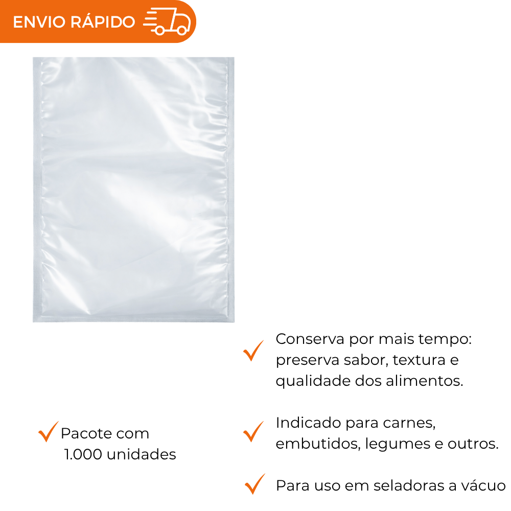 SACO A VACUO - 15X25. - PC C/1000