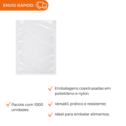 SACO A VACUO - 20X25. - PC C/1000