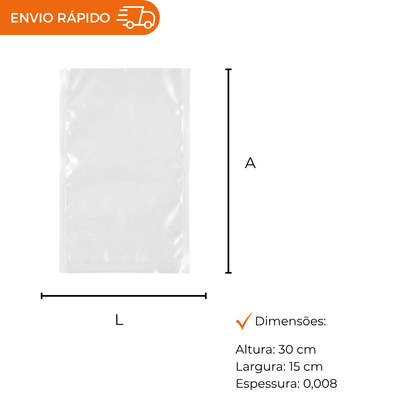 SACO A VACUO - 15X30. - PC C/1000
