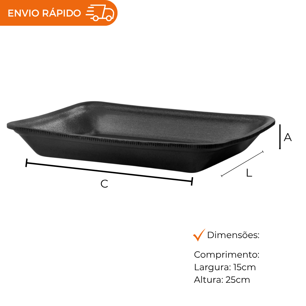 BANDEJA B3 FUNDA PRETA - TFL-03 - FD C/4X100