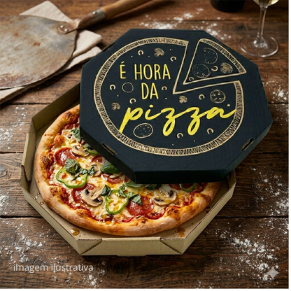 EMB. P/PIZZA 35CM KRAFT IMPRESSA E HORA - PC C/25