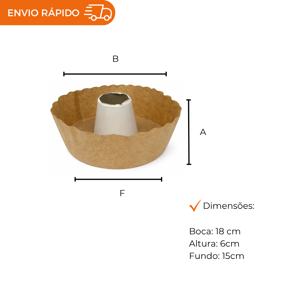 FORMA FORNEAVEL TORTA SUICA 15 KRAFT - PC C/100