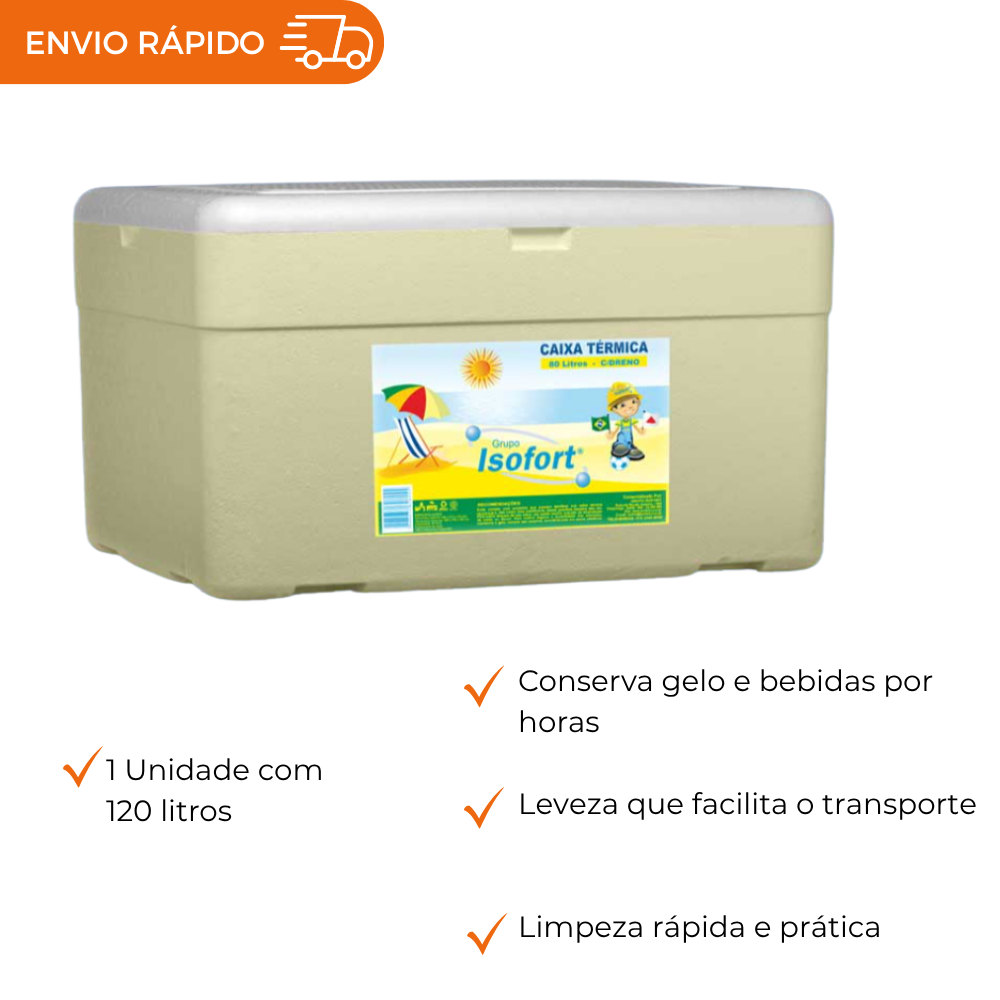 CAIXA DE ISOPOR 120 L - UN