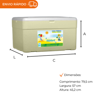 CAIXA DE ISOPOR 120 L - UN