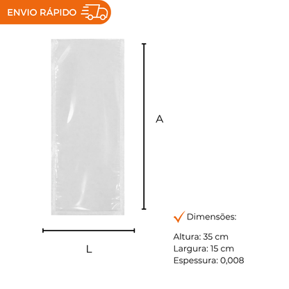 SACO A VACUO - 15X35. - PC C/1000