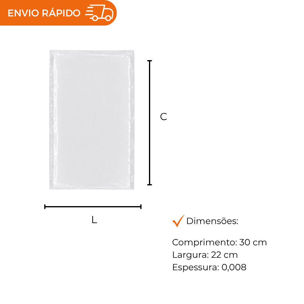SACO A VACUO - 22X30. - PC C/1000