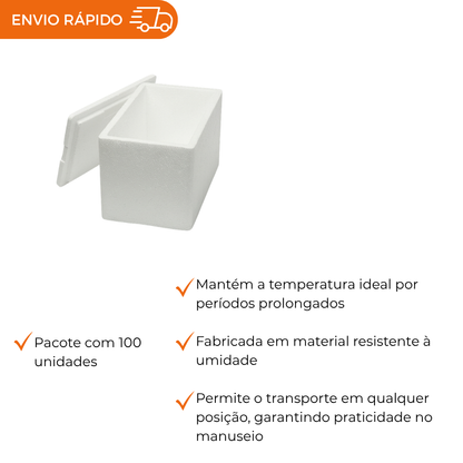 CAIXA DE ISOPOR P/ SORVETE 250G - FD C/100