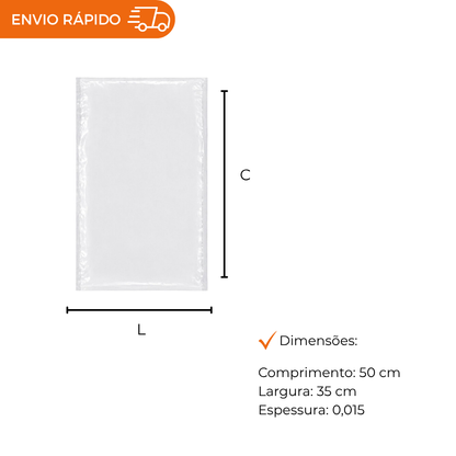 SACO A VACUO - 35X50X0,015.. - PC C/500
