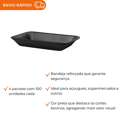 BANDEJA B2 FUNDA PRETA - CF-002 - FD C/4X100