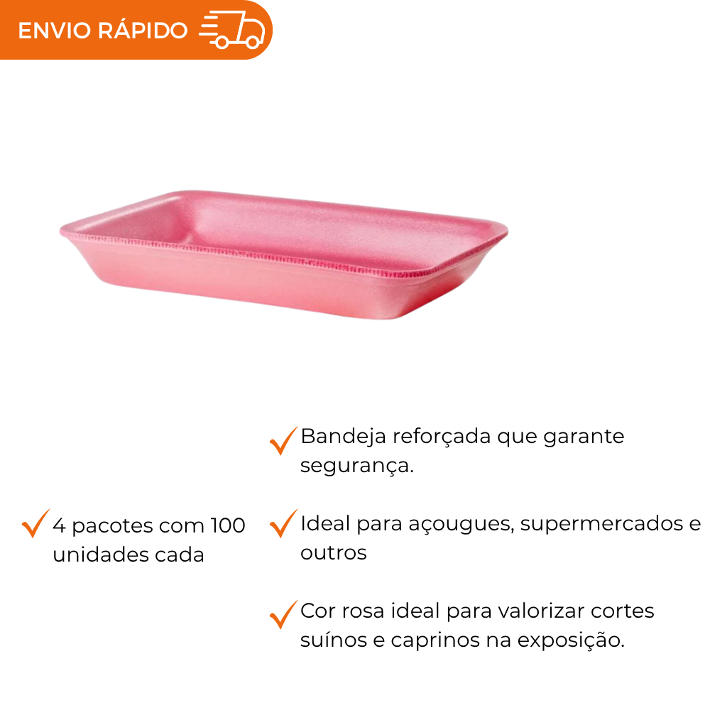 BANDEJA B2 FUNDA ROSA - CF-002 - FD C/4X100