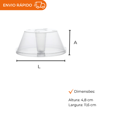 FORMA PUDIM C/TAMPA  300ML - PW63 TWH - CX C/12X10