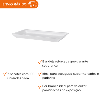 BANDEJA B8 RASA BRANCA - CR-008 - FD C/2X50