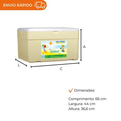 CAIXA DE ISOPOR   60 L - UN