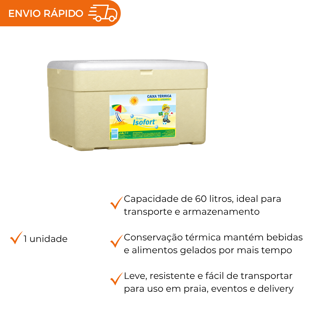 CAIXA DE ISOPOR   60 L - UN
