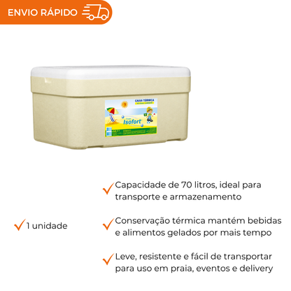 CAIXA DE ISOPOR   70 L - UN