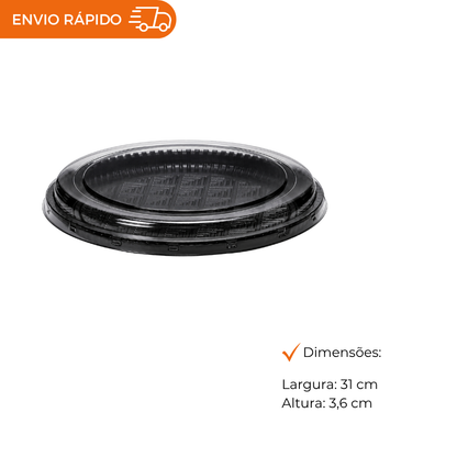 EMBALAGEM PET P/ PIZZA RASA PT - P 60 - CX C/50