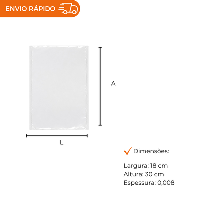 SACO A VACUO - 18X30. - PC C/1000