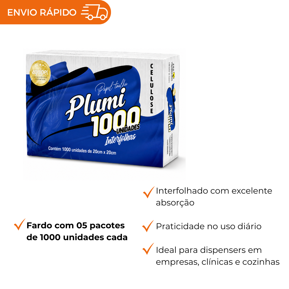 Papel toalha 20x23-Fd/5x1000M
