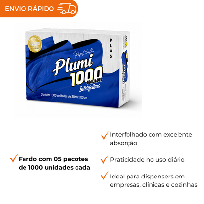 PAPEL TOALHA BOBINA BRANCO 20X23 - FD C/5X1000M