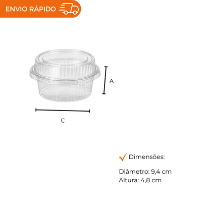 EMBALAGEM PET 1 DOCE REDONDO MINI G 645 SF - CX  C/70X10