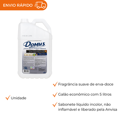 SABONETE LIQ DOMUS ERVA DOCE INCOLOR 5L