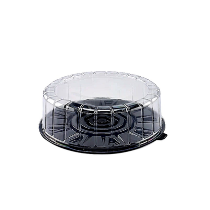 EMBALAGEM DE ISOPOR PRETA COM TAMPA PET PARA TORTA - FF35APR