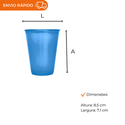COPO DESCRTÁVEL 200ML PS AZUL - PC C/50