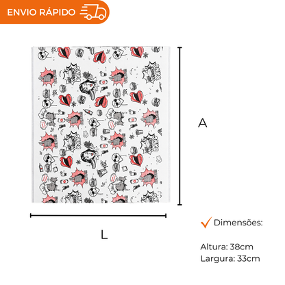 PAPEL ACOPLADO METALIZADO P/LANCHE 33X38 - PC C/200