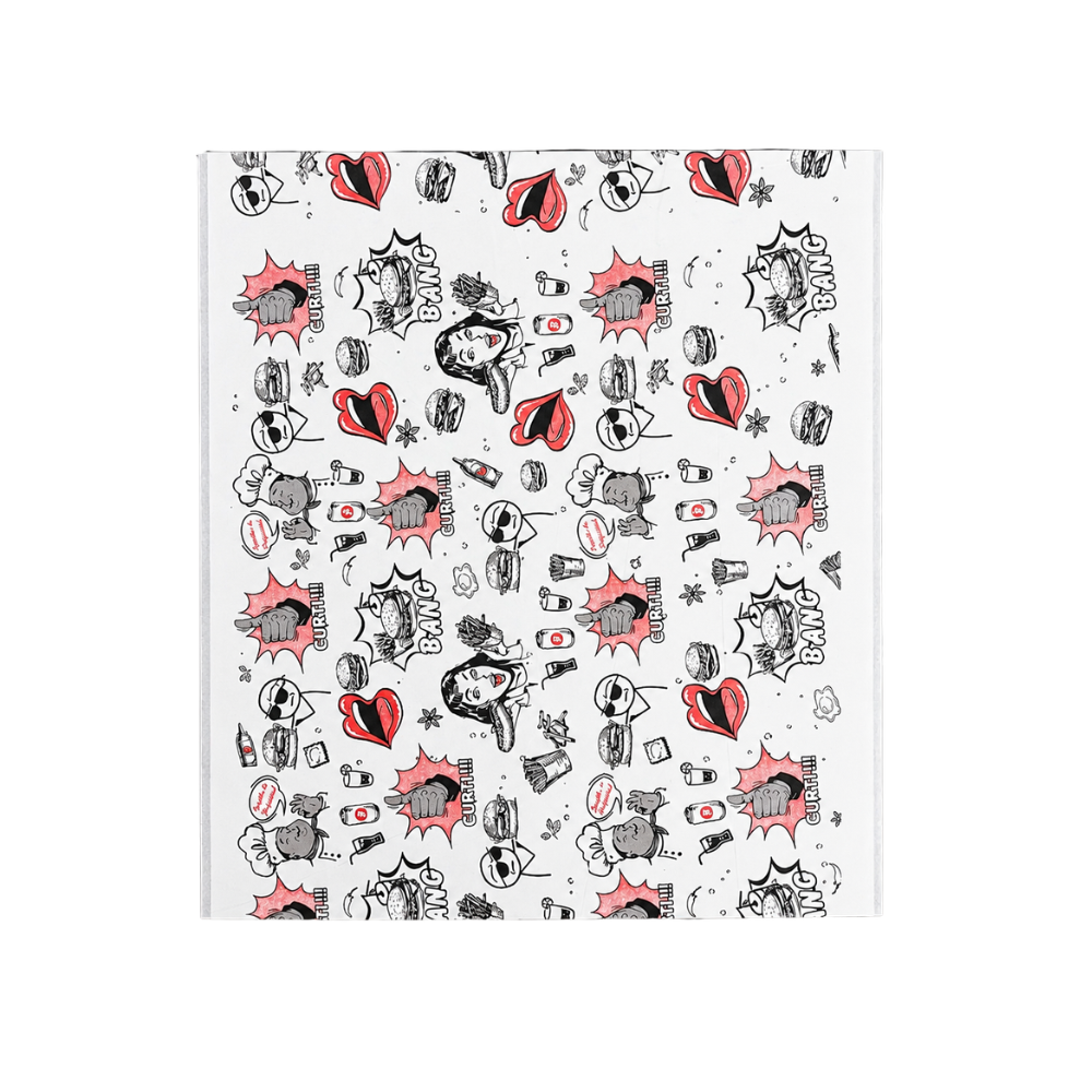 PAPEL ACOPLADO METALIZADO P/LANCHE 33X38 - PC C/200