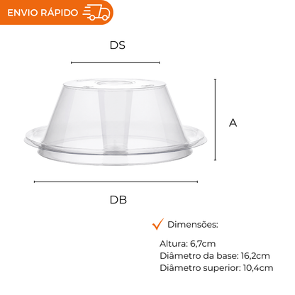 FORMA PUDIM C/TAMPA  750ML - PW70 TWH - CX C/10X04