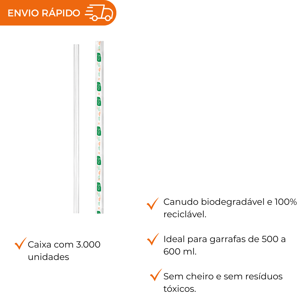 CANUDO BIO GARRAF SACHE 5MM -CRISTAL PP. - CX C/3000