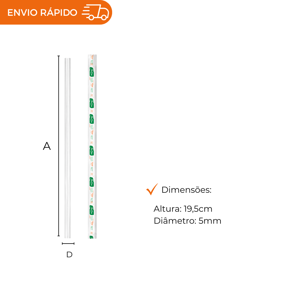 CANUDO BIO GARRAF SACHE 5MM -CRISTAL PP. - CX C/3000