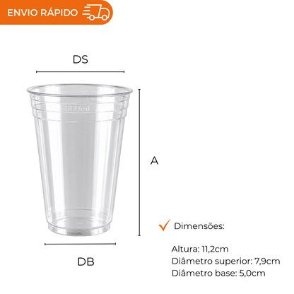 COPO 300 ML DESC. PP TRANSP - PPT-330 - CX C/20X50