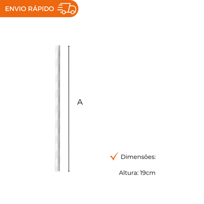 CANUDO PAPEL BRANCO SACHE 6MM - CX C/10X100