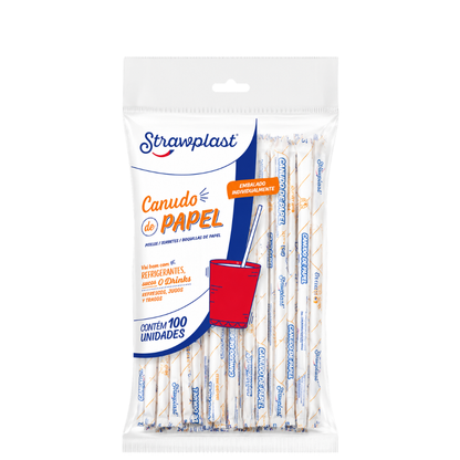CANUDO PAPEL BRANCO SACHE 6MM - CX C/10X100