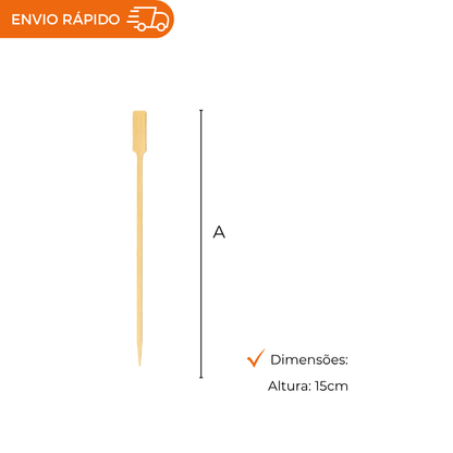 ESPETO GOLF BAMBU 15CM - PC C/50