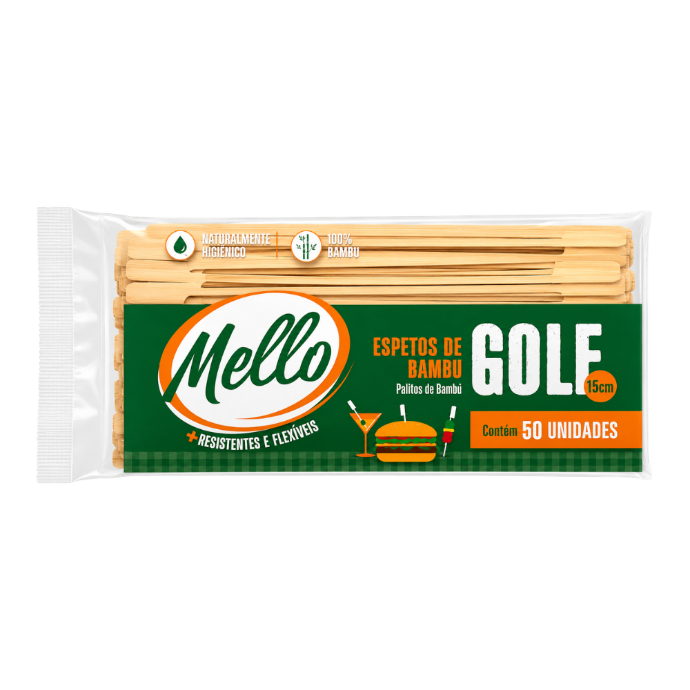 ESPETO GOLF BAMBU 15CM - PC C/50