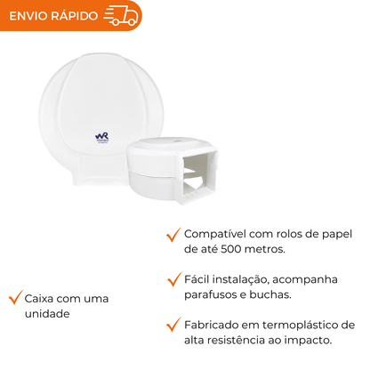 DISPENSER P/PAPEL HIG ROLAO BCO ECO 500M - CX C/1